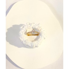 Δαχτυλίδι Χρυσό 14K - Γυναικείο, Δάκρυ με Ζιργκόν (μέρος σετ) (RI545)